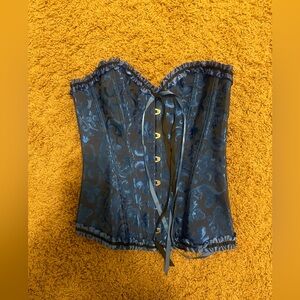 Blue Corset Top (size Small)